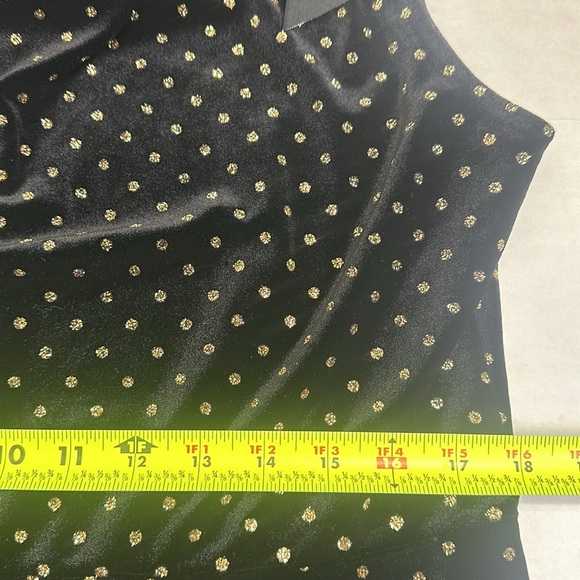 Talbots RSVP Women’s Size XLarge Black Gold Velvet Sleeveless Formal Cocktail - Picture 10 of 13